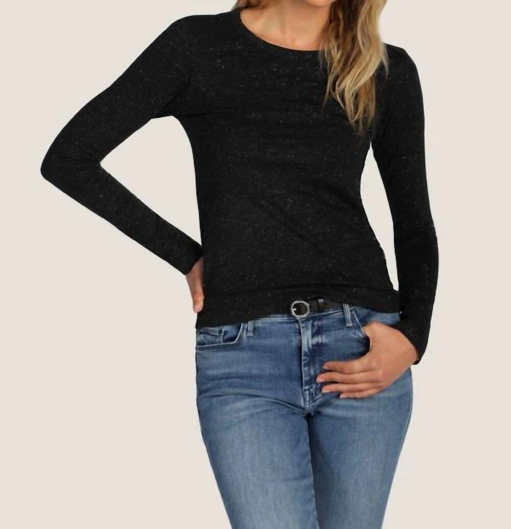 NEW DYLAN modern sparkle crew tee in black